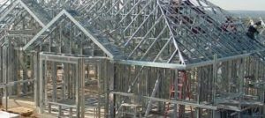 Из листов стали делают профили для каркасных зданий