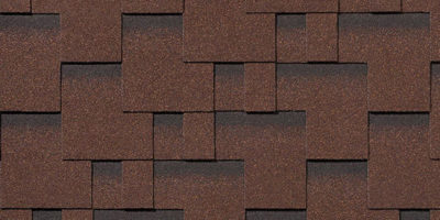 Гибкая черепица Roofshield Классик Модерн коричневый с оттенением