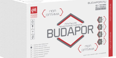 Пенопласт ППС(EPS) 100-BS 150 Пол Оптима BUDAPOR 18,0 кг/м3 20 мм 1000х1000мм