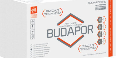 Пенопласт ППС(EPS) 80-BS 125 Фасад Премиум BUDAPOR 16,0 кг/м3 20 мм 1000х1000мм