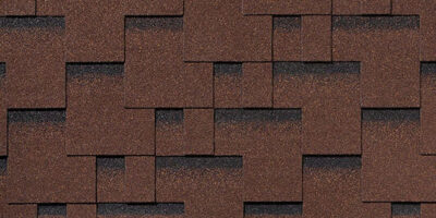 Гибкая черепица Roofshield Фэмили Лайт Модерн коричневый с оттенением