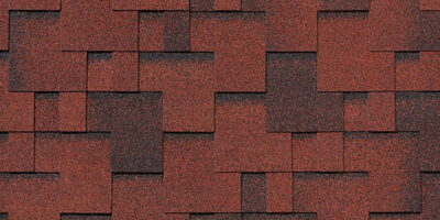 Мягкая черепица Roofshield Фэмили Эко Лайт Модерн красный с оттенением
