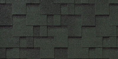 Гибкая черепица Roofshield Фэмили Эко Лайт Модерн зеленый с оттенением