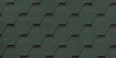Битумная черепица Roofshield Фэмили Лайт Стандарт зеленый с оттенением