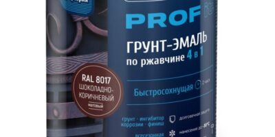 Грунт-эмаль по ржавчине ЛАКРА PROF IT 4 in 1 коричневая 0.8 кг
