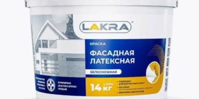ЛАКРА Краска фасадная латексная белоснежная 14 кг