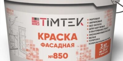 Краска фасадная TimTek 850 акриловая белая 6,5 кг