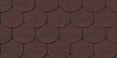 Гибкая черепица Roofshield Фэмили Лайт Готик коричневый с оттенением