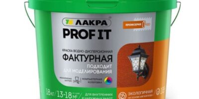 ЛАКРА Краска фактурная Белая Л-С, 18кг
