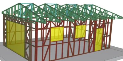 ЛСТК Металлоконструкция Гараж (5,8×8,4м) 46м2