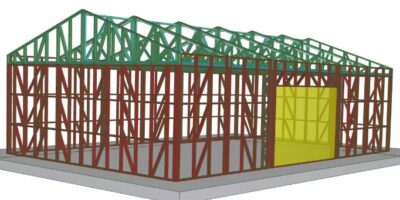 ЛСТК Металлоконструкция Гараж (8х12х3м) 92м2